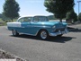Chevrolet Bel-Air (2nd generation) circa 1956, 265 cu in (4,340 cc) V8 with overhead valve high compression & long stroke pistons. Transmission options were a 3-speed manual, a 2-speed Powerglide automatic or a 3-speed Turboglide automatic (c) 2013 Vision Motor Services Ltd