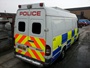 Mercedes Benz Sprinter Mk1, kitted out with prisoner transport cells in load carrying area with side and rear loading doors - with modern yellow/blue batternburg side markings, built 1995-2006 (c) 2019 Vision Motor Services Ltd